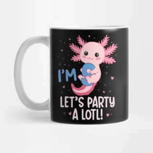 Funny 9th Birthday I'm 9 Years Old lets party Axolotl Mug